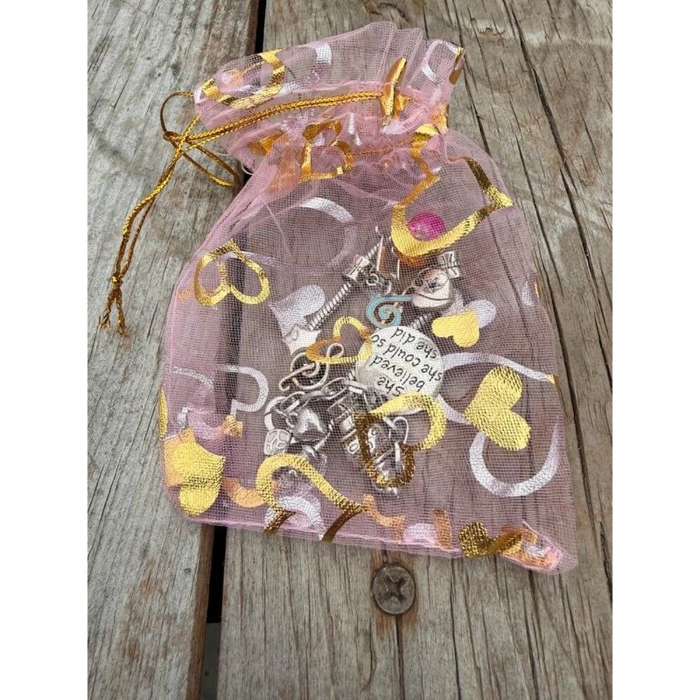 She Believed She Could So She Did" Charm Chain Bracelet
